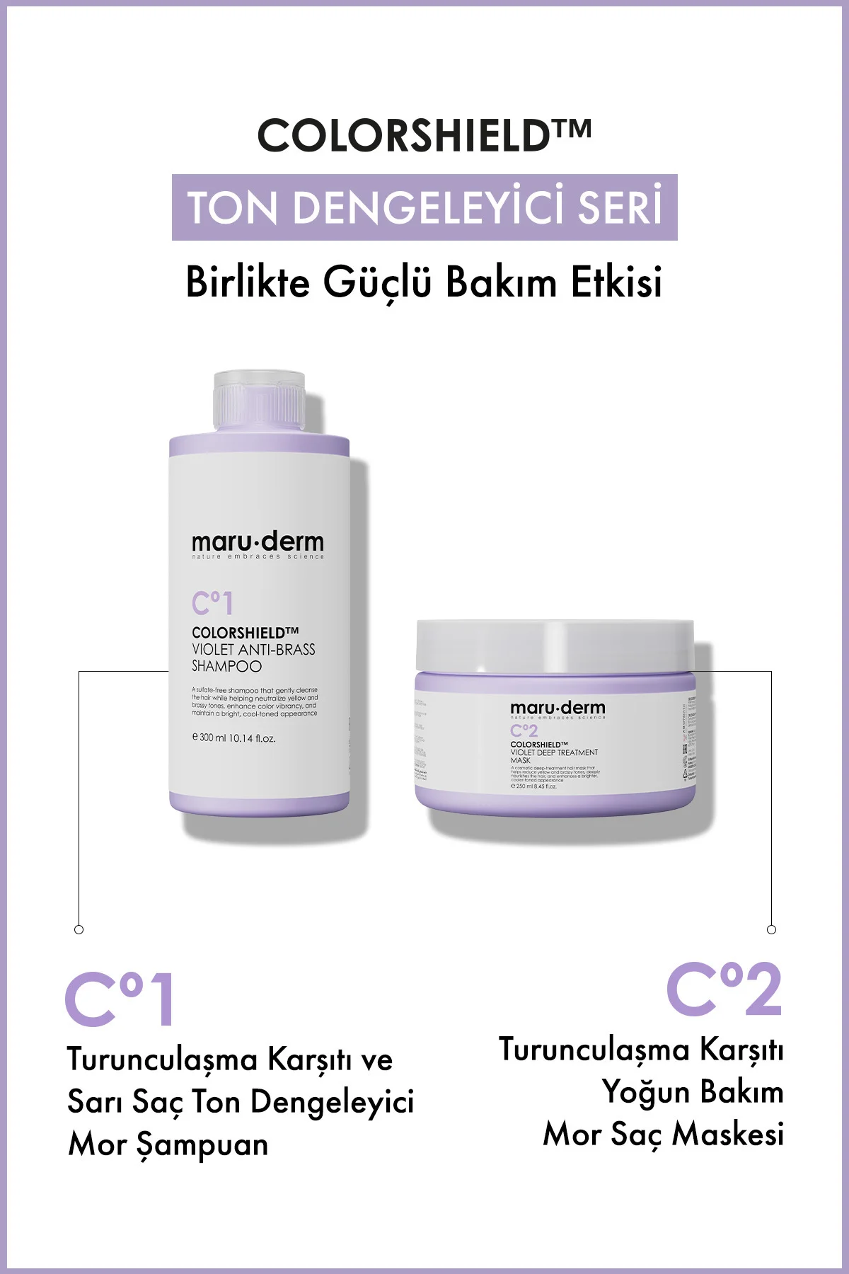 ColorShield™ Mor Şampuan – Turunculaşma Karşıtı ve Sarı Saç Ton D