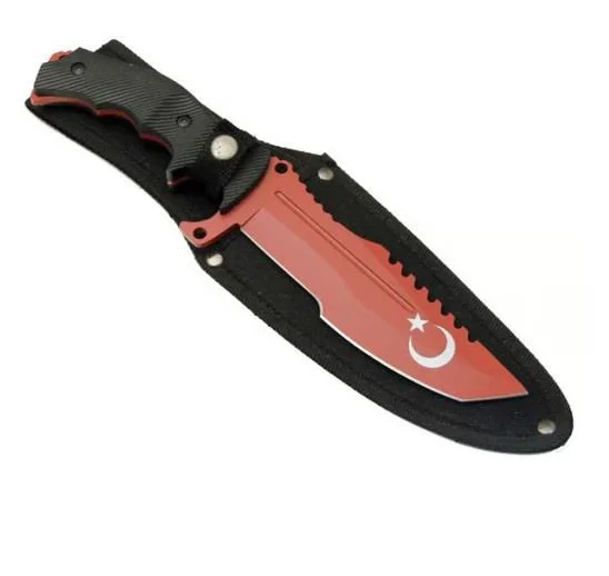 Columbia Huntsman Bıçak Büyük Boy 27cm Türk Bayraklı
