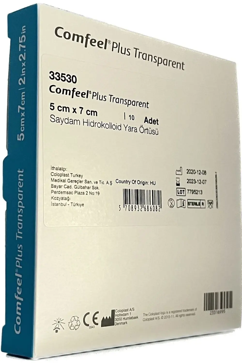 Comfeel Plus Şeffaf Hidrokolloid Yara Örtüsü 5*7 Cm (10 Adet)