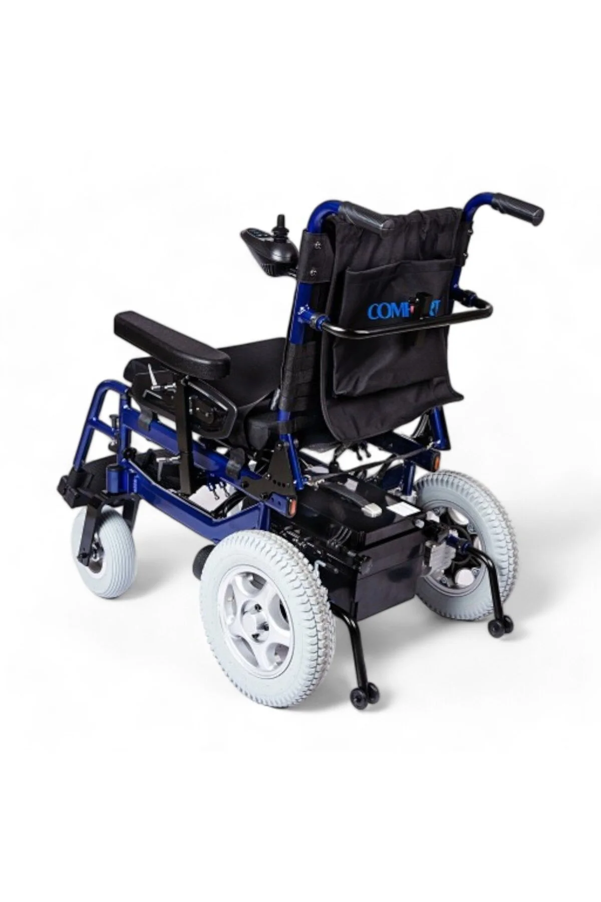 Comfort Plus Akülü Sandalye Lacivert | 340W Motor, Yatar Sırt, Katlanır Alüminyum Şase, 130kg Allure Comfort Plus Akülü Sandalye Lacivert | 340W Motor, Yatar Sırt, Katlanır Alüminyum Şase, 130kg Allure - Görsel 5