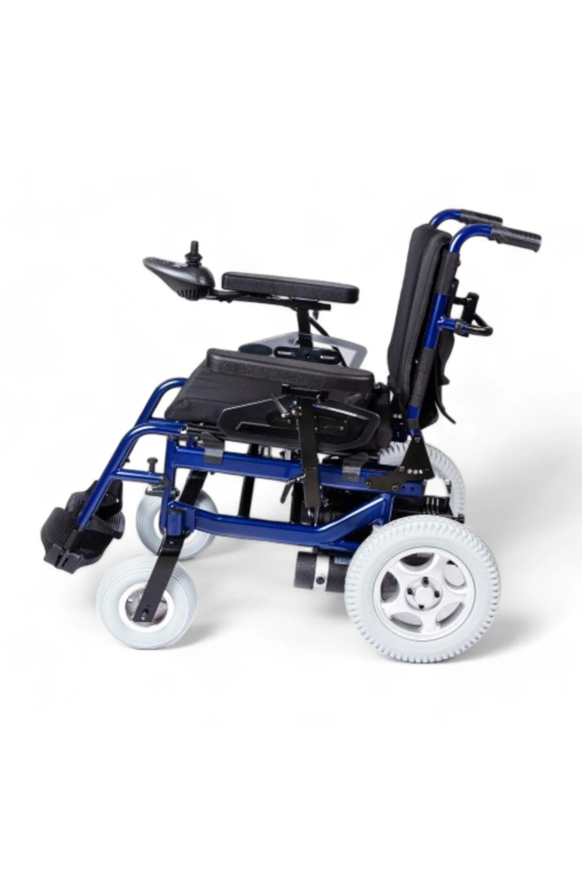 Comfort Plus Akülü Sandalye Lacivert | 340W Motor, Yatar Sırt, Katlanır Alüminyum Şase, 130kg Allure Comfort Plus Akülü Sandalye Lacivert | 340W Motor, Yatar Sırt, Katlanır Alüminyum Şase, 130kg Allure - Görsel 3