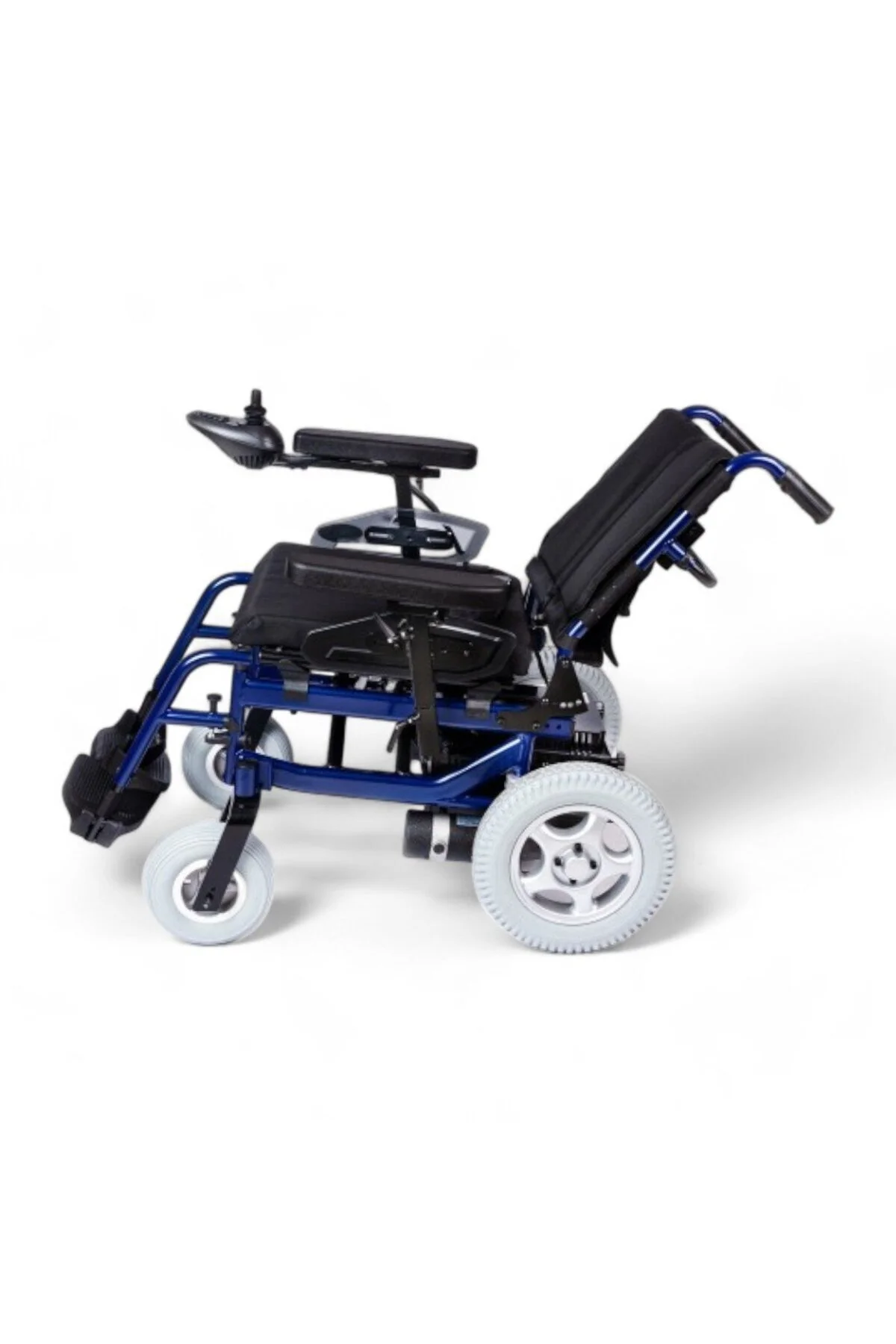 Comfort Plus Akülü Sandalye Lacivert | 340W Motor, Yatar Sırt, Katlanır Alüminyum Şase, 130kg Allure Comfort Plus Akülü Sandalye Lacivert | 340W Motor, Yatar Sırt, Katlanır Alüminyum Şase, 130kg Allure - Görsel 4