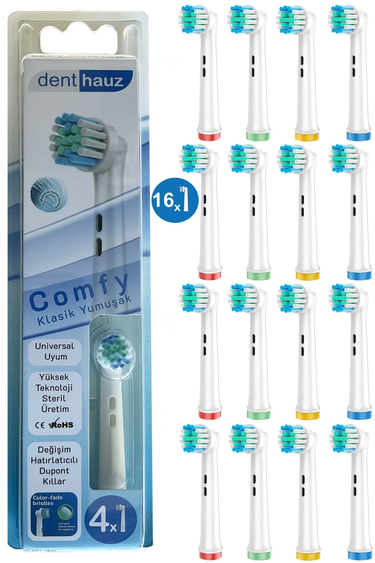 Comfy - Klasik Yumuşak Oral B Şarjlı Diş Fırçası Yedek Başlığı - 