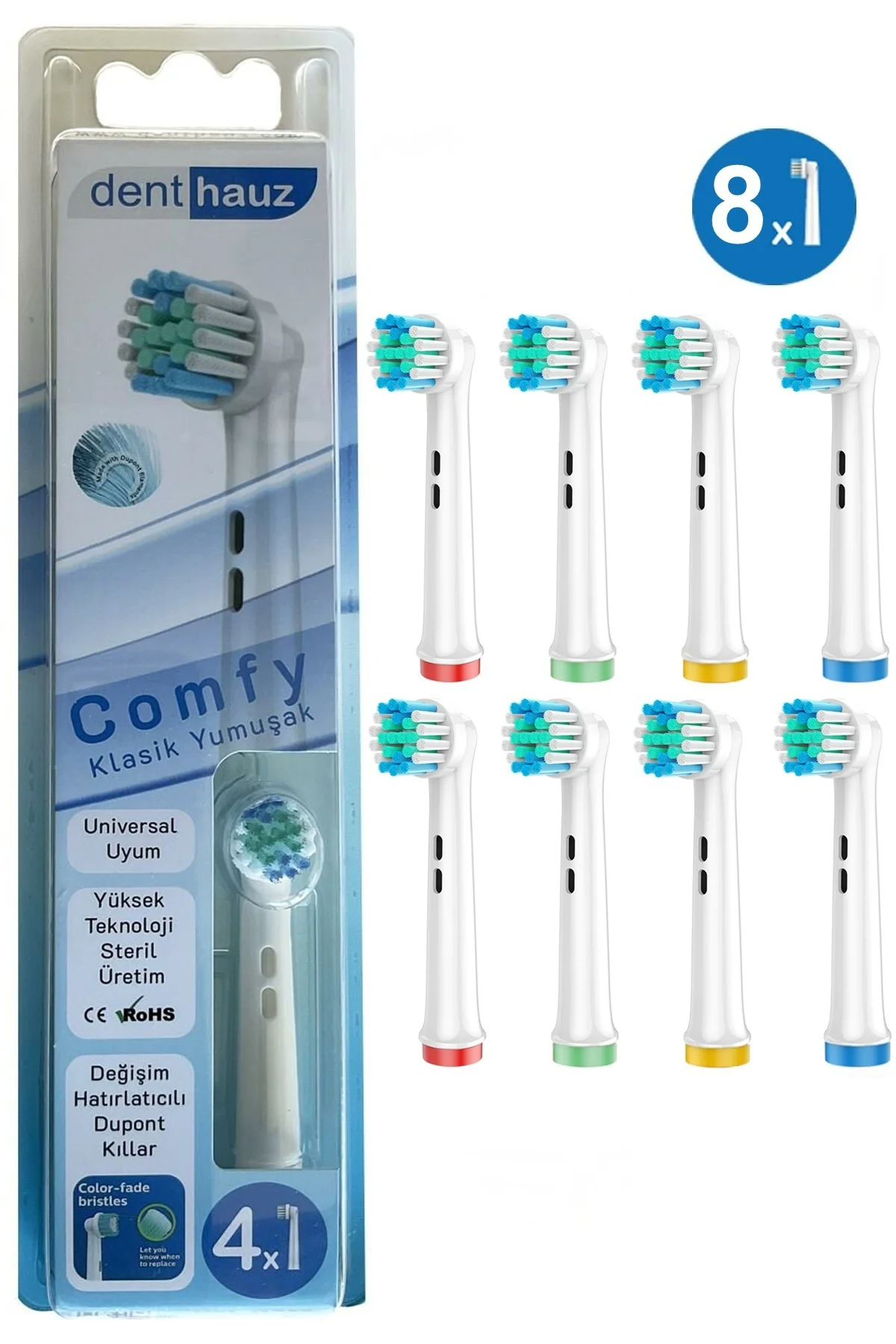 Comfy - Klasik Yumuşak Oral B Şarjlı Diş Fırçası Yedek Başlığı - 