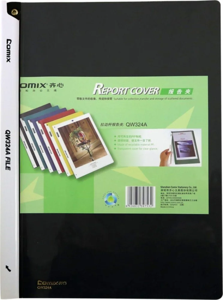Comix Sıkıştırmalı Dosya Sırttan Klips Karışık Renk QW324A