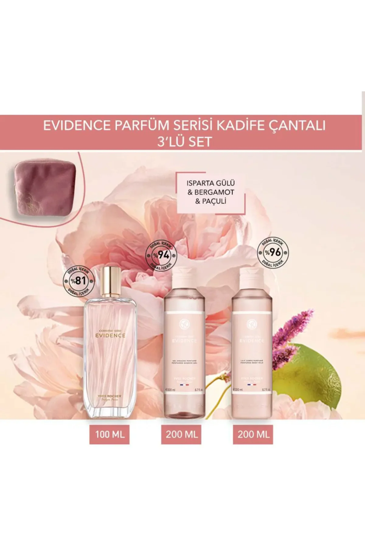 Comme Une Evidence Kadife Çantalı Büyük Boy Parfüm Seti-9916721