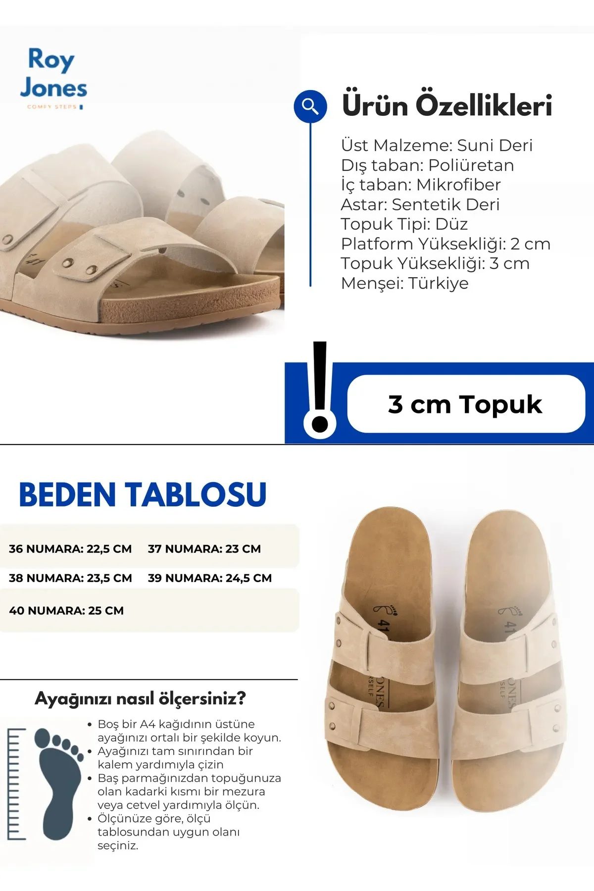 ComoFlex Pimli İlkbahar-Yaz Erkek Terliği