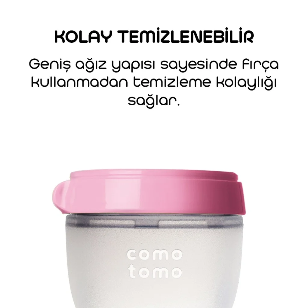 Comotomo Antikolik Silikon Biberon 250 ml 3-6 Ay Pembe Fiyatı, Yorumları ve Özellikleri