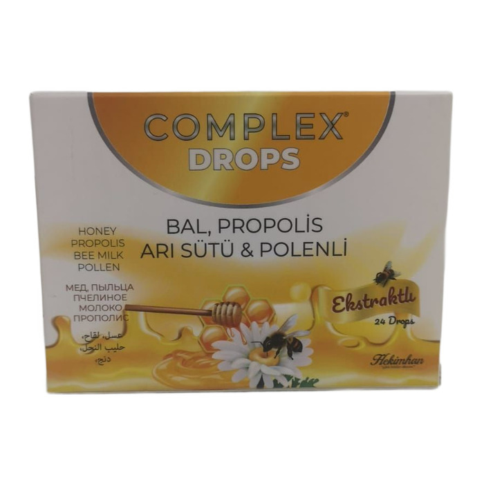 Hekimhan Complex Drops Bal Propolis Ari Sütü Ve Polenli Pastil 24'Lü