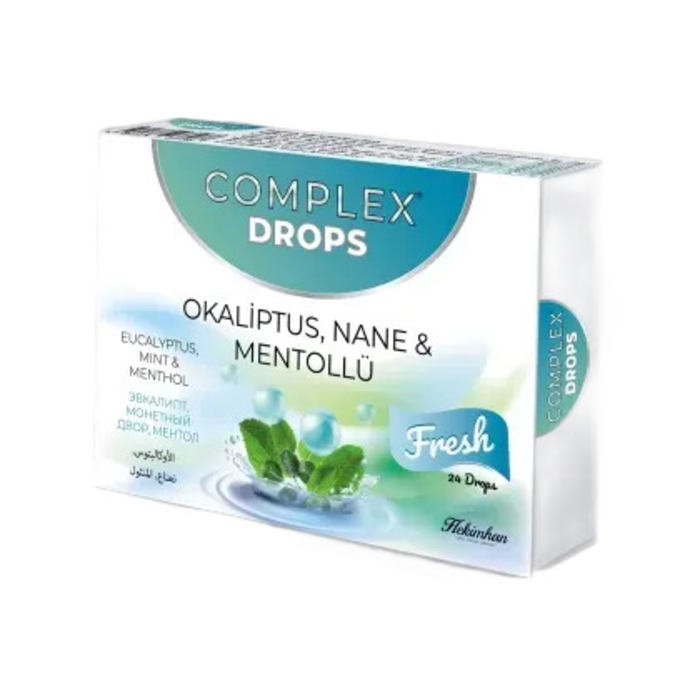 Hekimhan Complex Drops Okaliptus Nane Mentollü 24 Drops 62 Gr