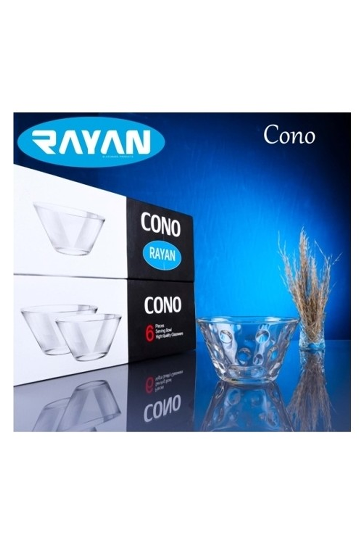 Cono Maria 6'lı Büyük Cam Kase 69816