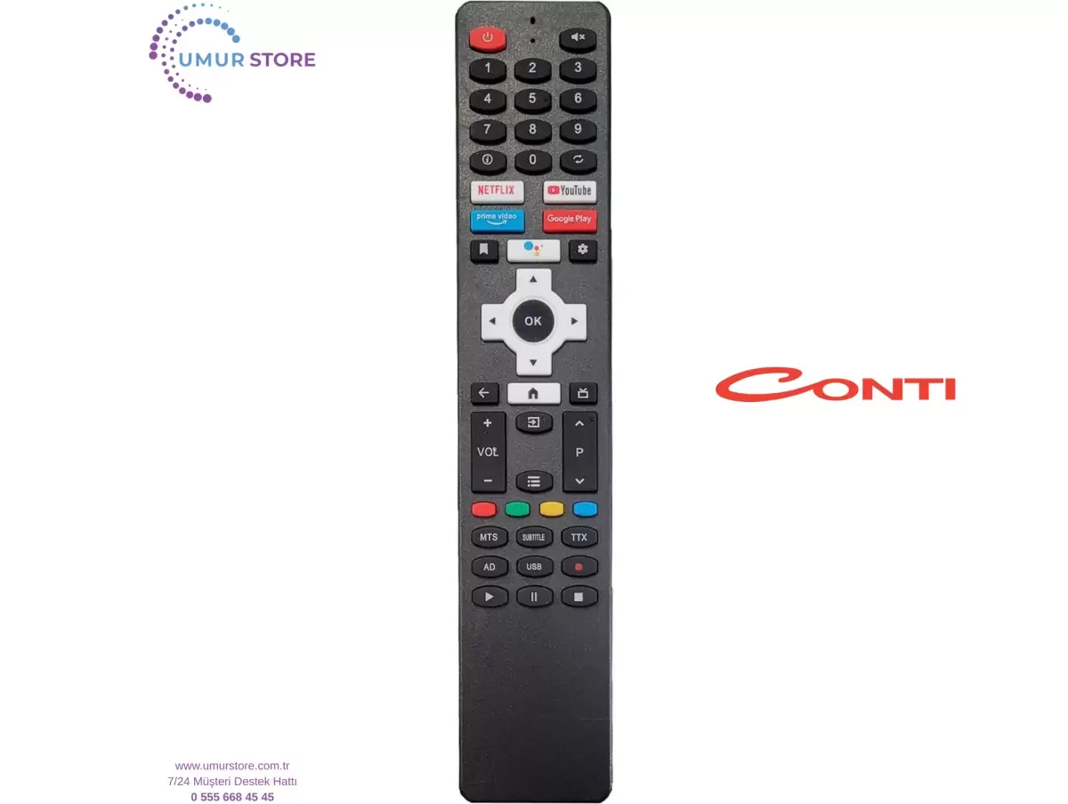 Conti İle Uyumlu Model CT58AN200U Mikrofonlu Google Tv Kumanda-Se