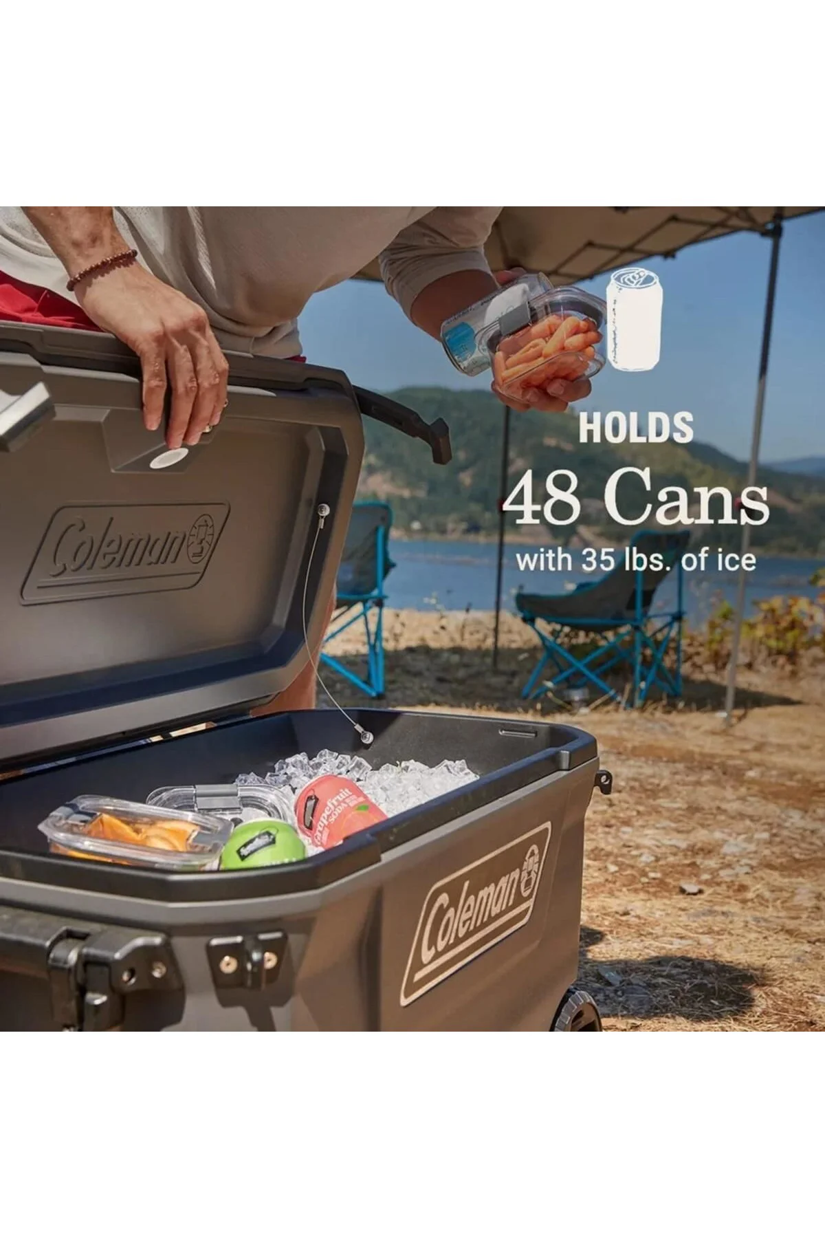 Convoy 65 Qt 61 Litre Tekerlekli Soğutucu Buzluk Gri Renk