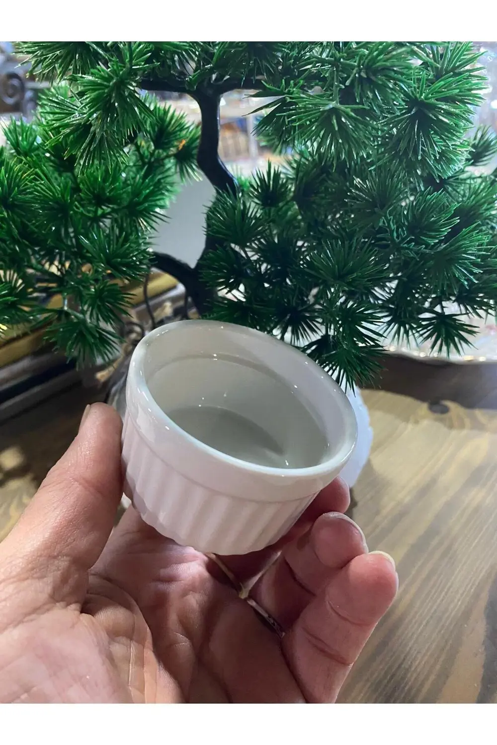 Cooker CKR-4016 Mini 6 CM Porselen Lüx Beyaz Servis Sunum Kahvalt