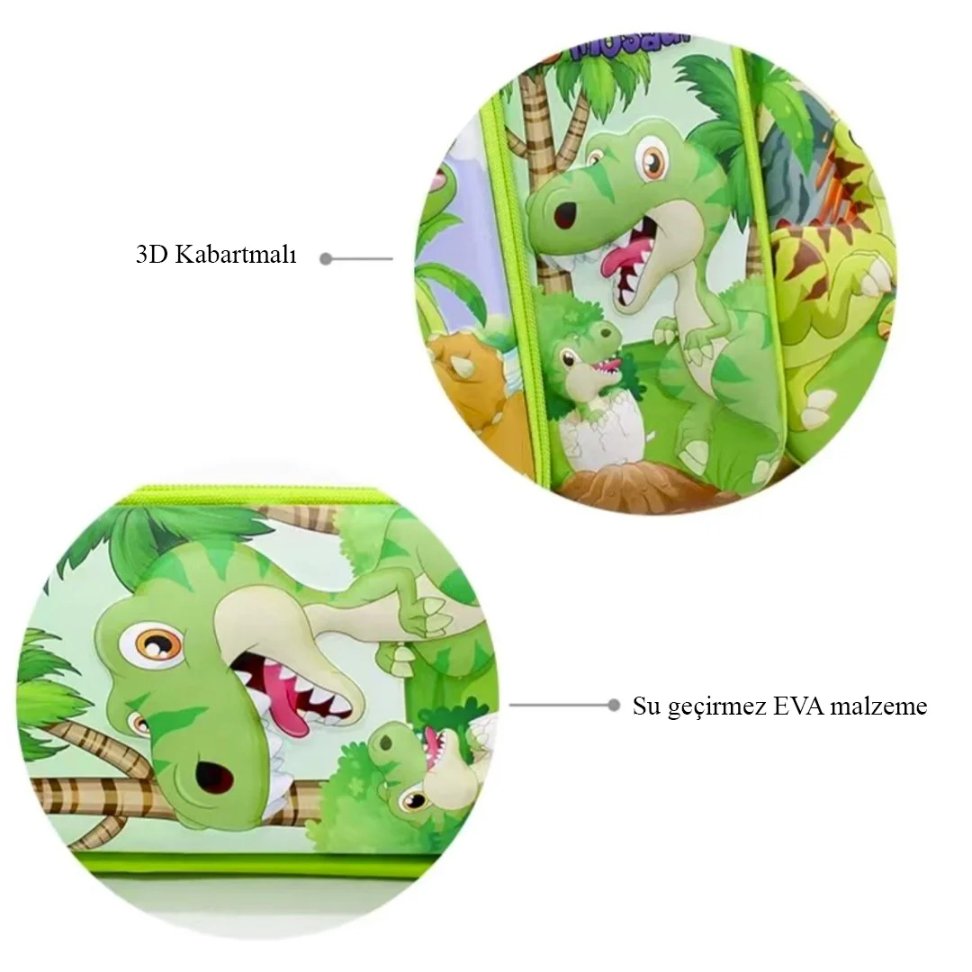 Cool Dinozor Kalem Kutusu 3D Kabartmalı Geniş Kapasiteli Kalemlik Cool Dinozor Kalem Kutusu 3D Kabartmalı Geniş Kapasiteli Kalemlik
