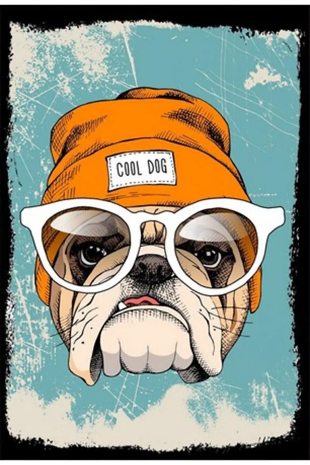 Cool Dog Ahşap Retro Poster