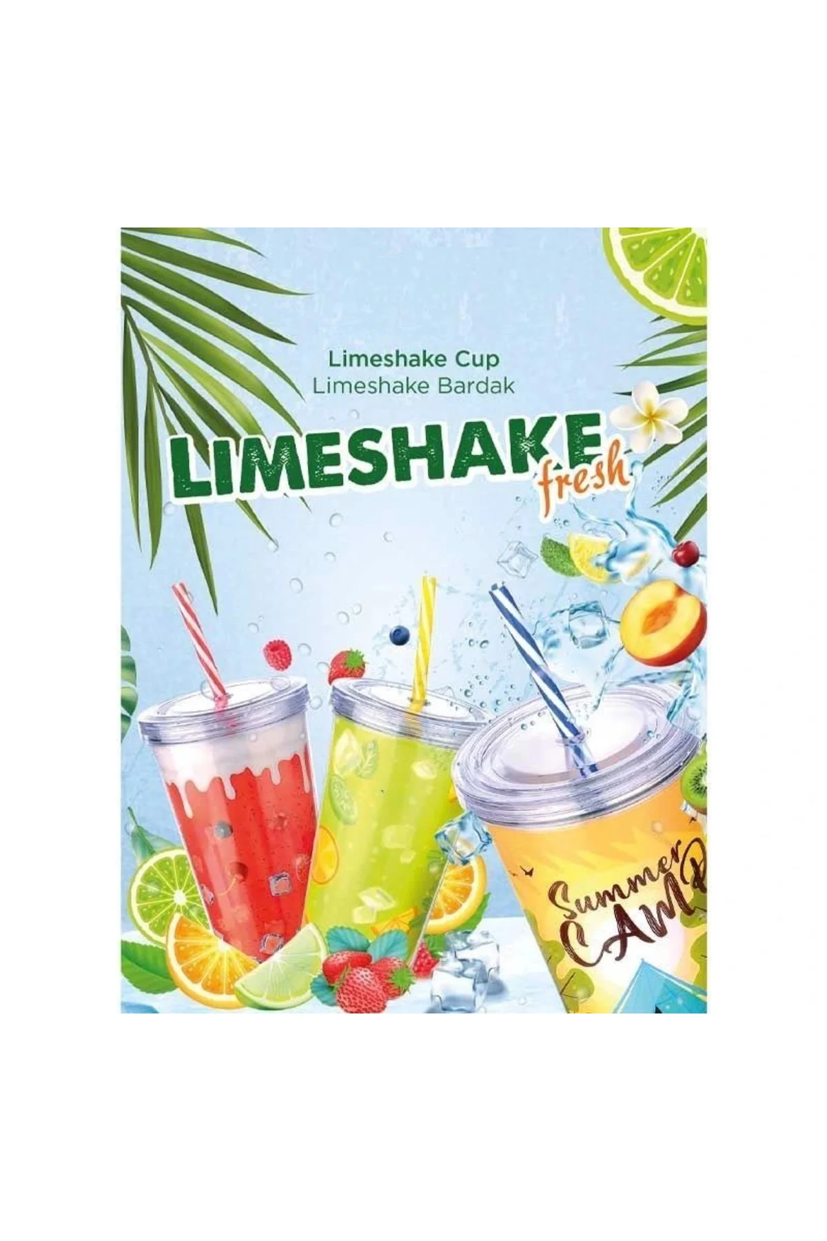 Cool Lime Bardağı - Limeshake Bardak 600 Ml Cool Lime Bardağı - Limeshake Bardak 600 Ml