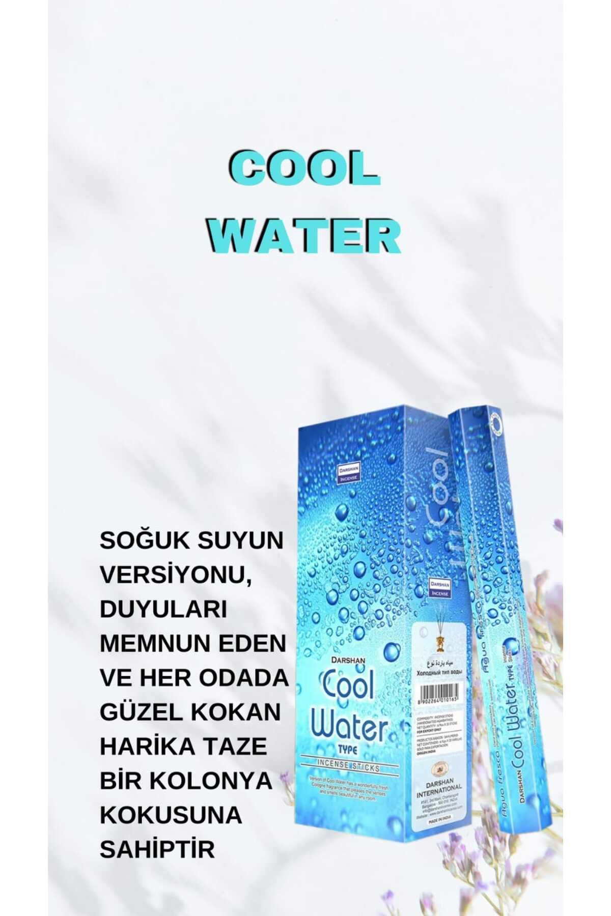 Darshan Cool Water Rahat Ortam Tütsü 20 Çubuk