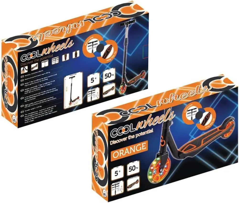 Cool Wheels Işıklı Katlanır Scooter Turuncu FR58932