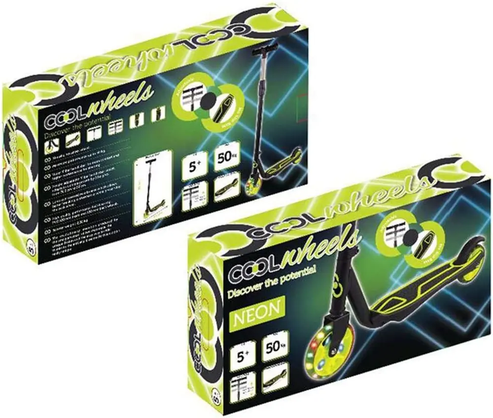 Cool Wheels Işıklı Katlanır Scooter Yeşil FR58956