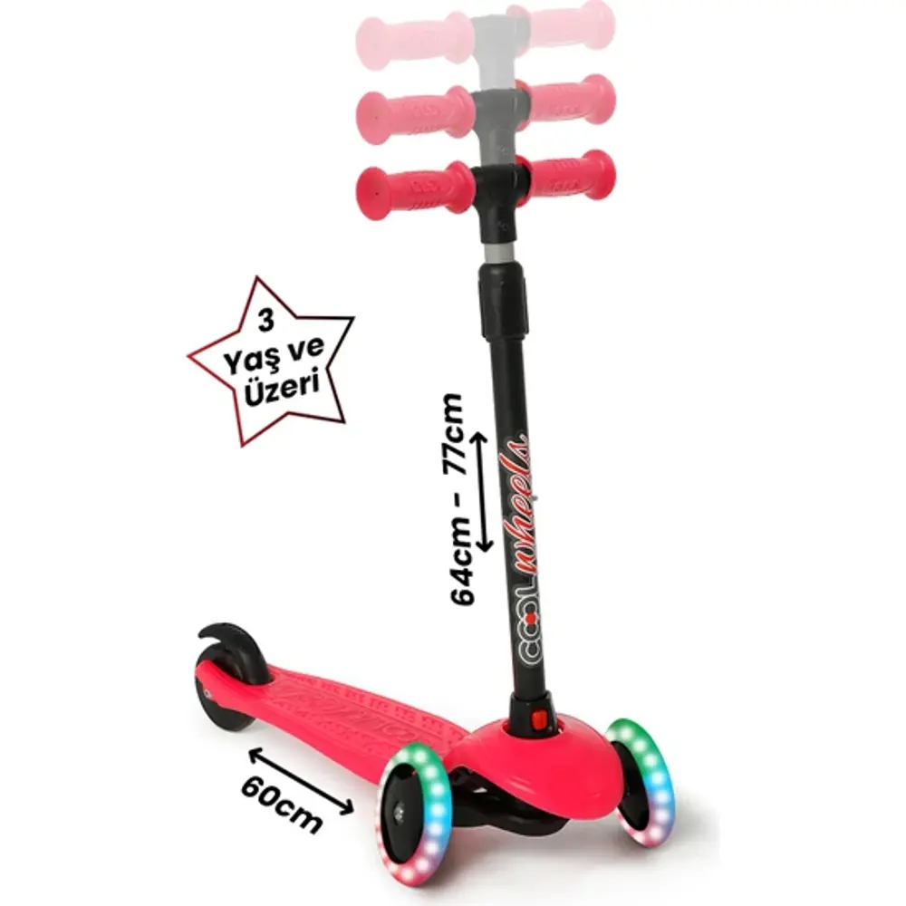 Cool Wheels Işıklı Star Scooter Pembe FR59649