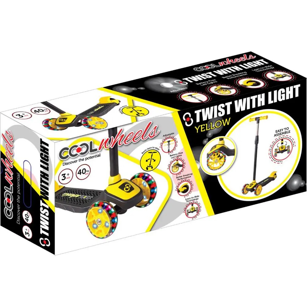 Cool Wheels Işıklı Twist Scooter Sarı FR58925