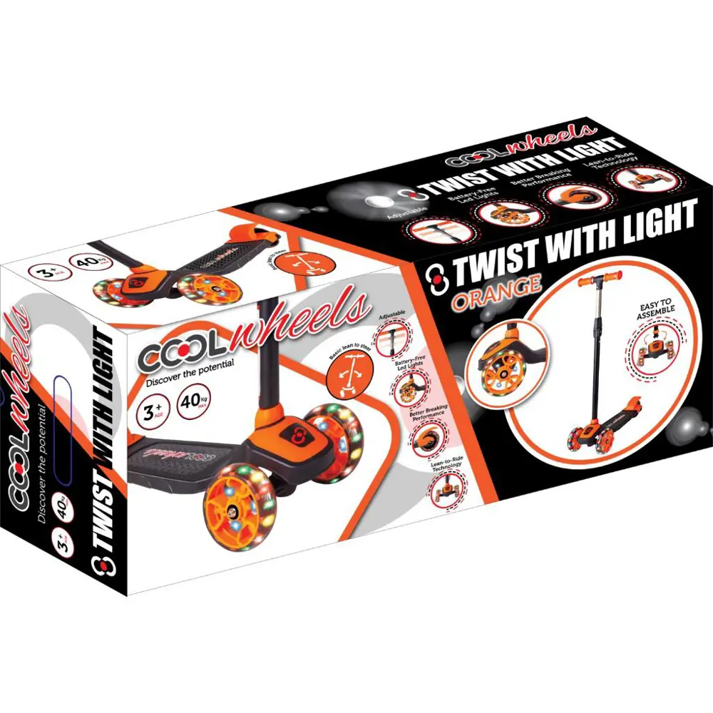 Cool Wheels Işıklı Twist Scooter Turuncu FR58918