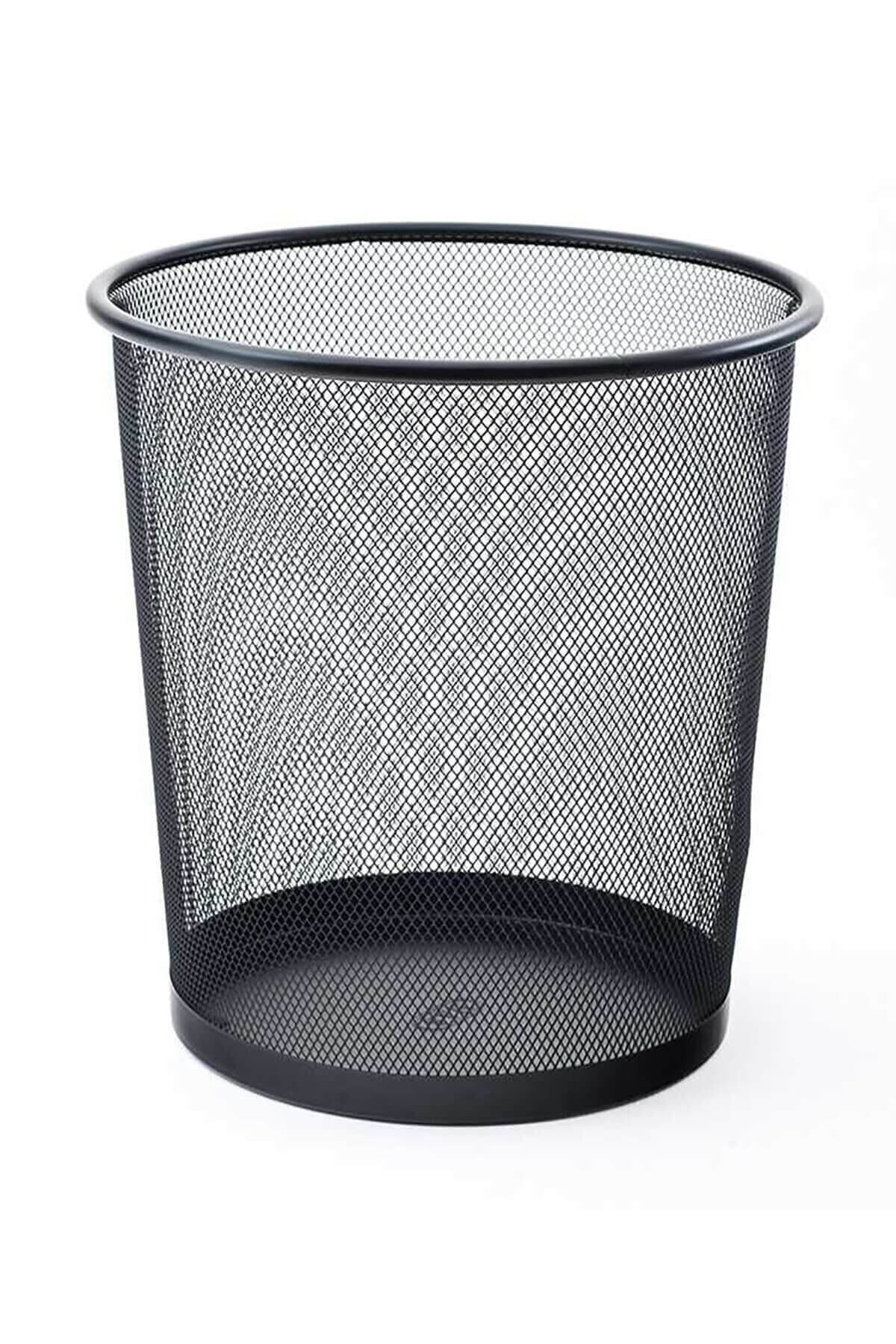 Mas Çöp Kovası (Metal) Tam Delikli 10 Litre ( Siyah )
