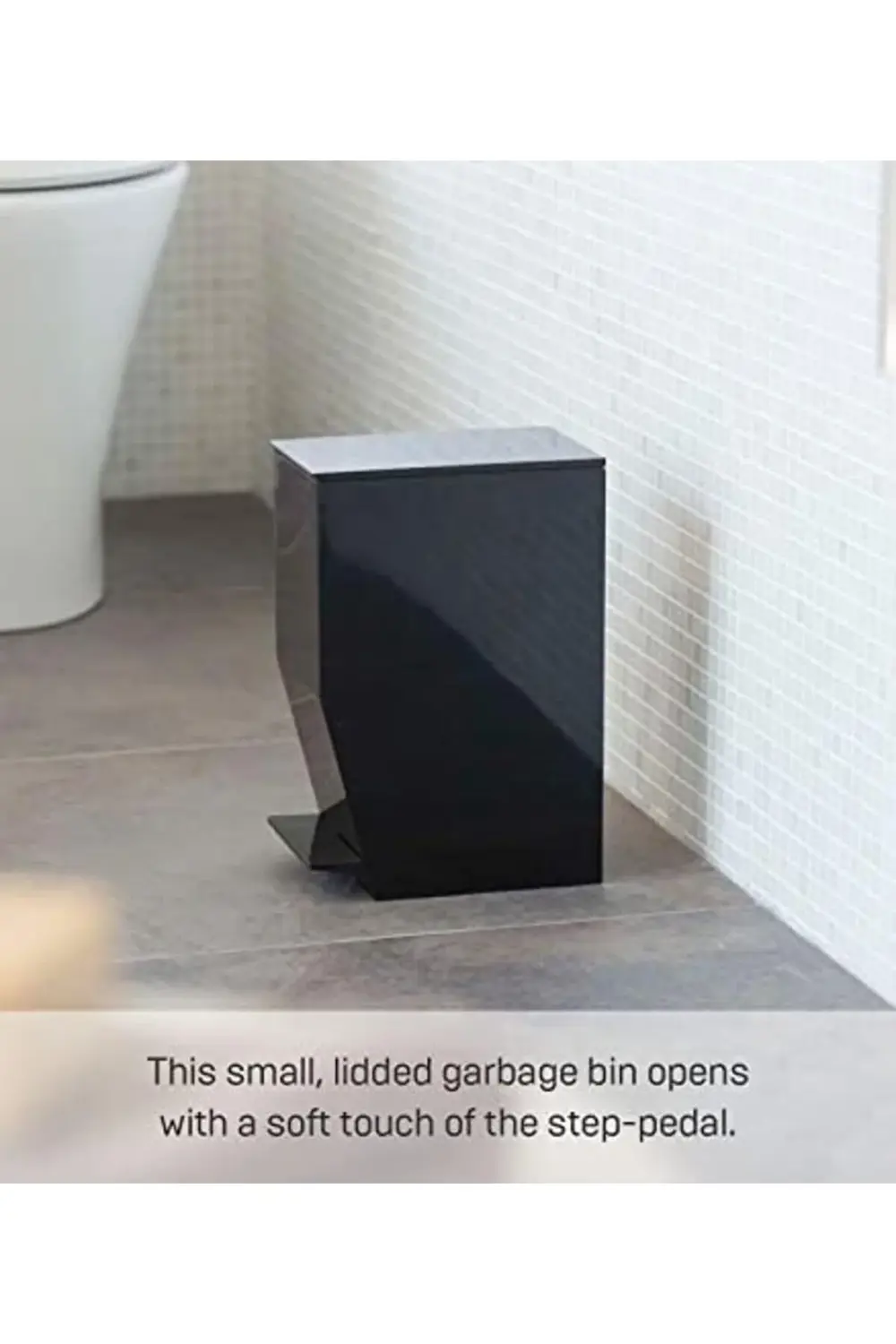 Çöp Kutusu, plastik, Siyah, 19 x 12 x 27,5 cm 395519