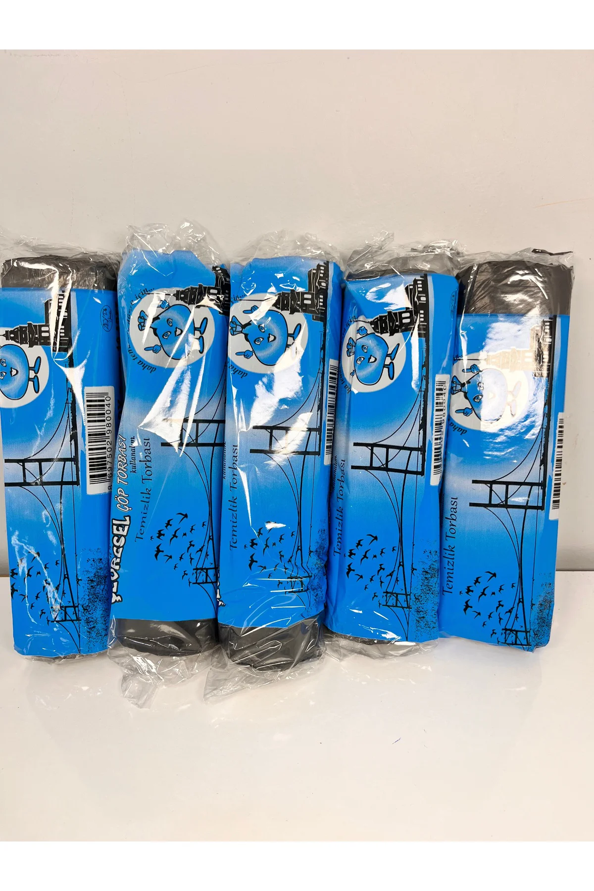 Cöp Poşeti Torbası Jumbo Boy 10’lu 250 gr 5 Rulo 80/110 Çöp Poşet