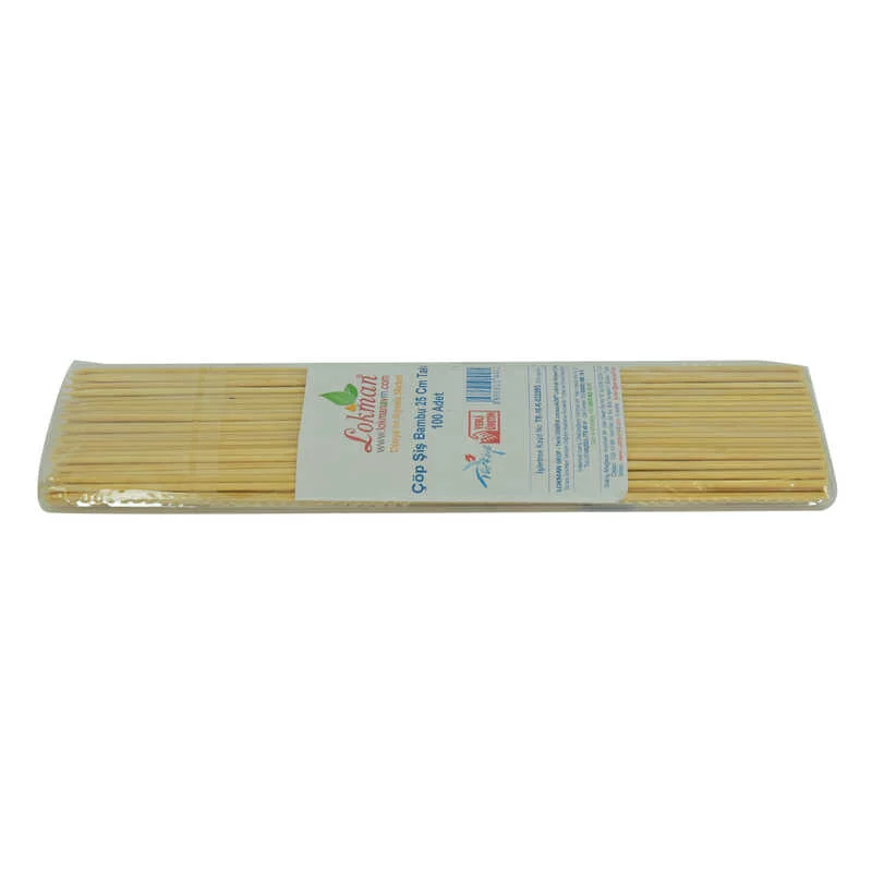 Çöp Şiş Bambu Şişleri 25 Cm Takribi 100 Adet 1 Paket