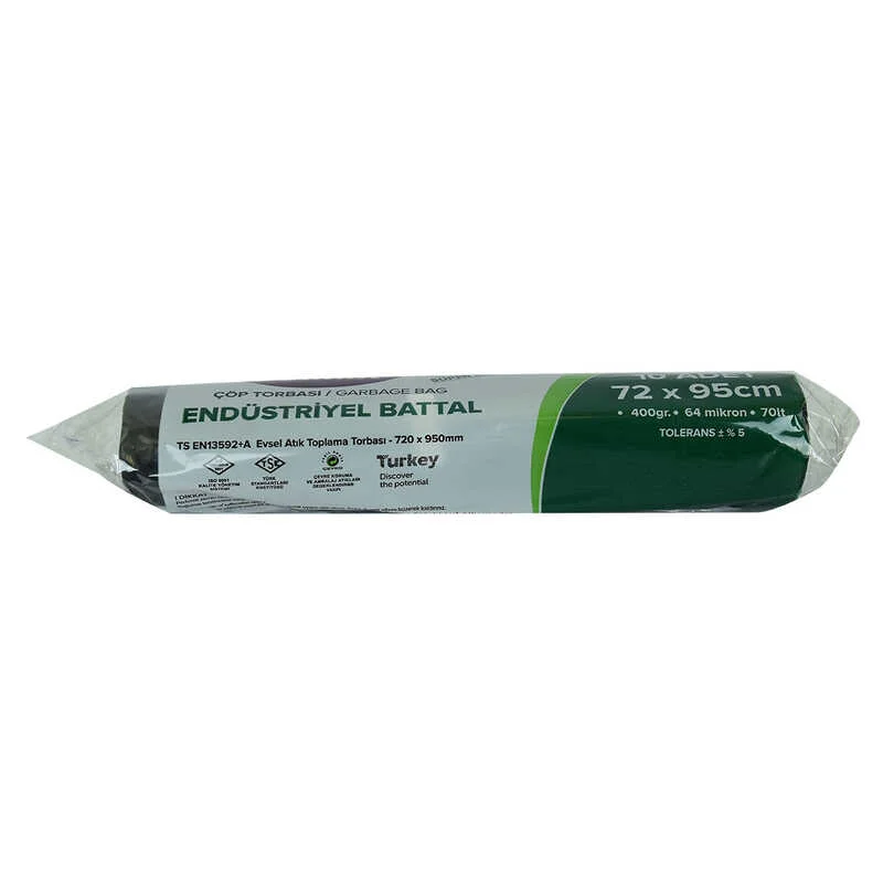 Çöp Torbası Battal Boy 72x95Cm 70Lt Siyah Rulo 10 Adet - Dayanıklı Çöp Torbası Fiyatı, Yorumları ve Özellikleri