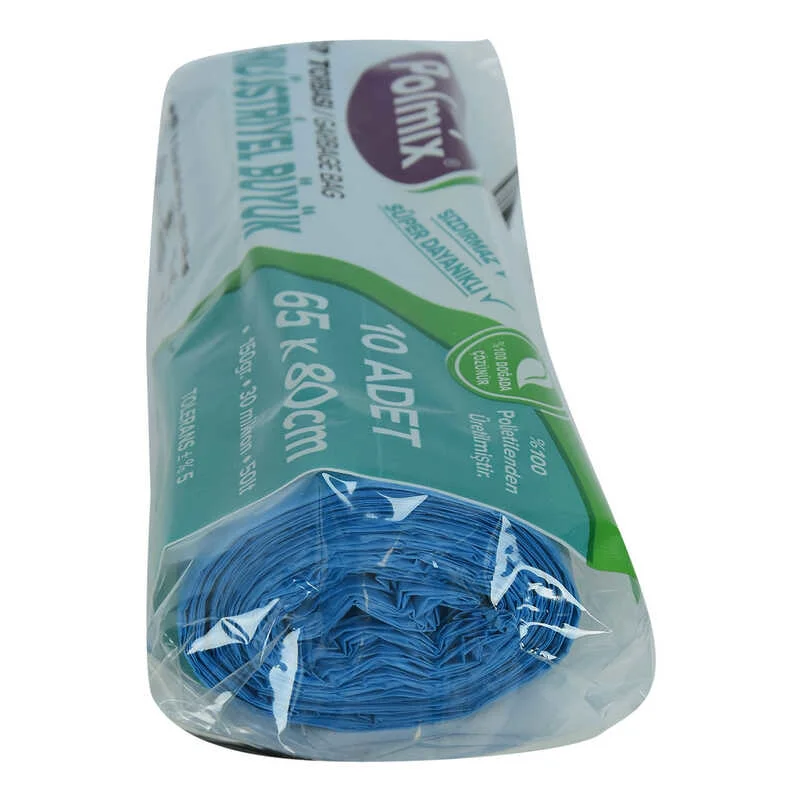Çöp Torbası Büyük Boy 65x80cm - Dayanıklı Mavi Çöp Torbası Rulo 10 Adet Fiyatı, Yorumları ve Özellikleri