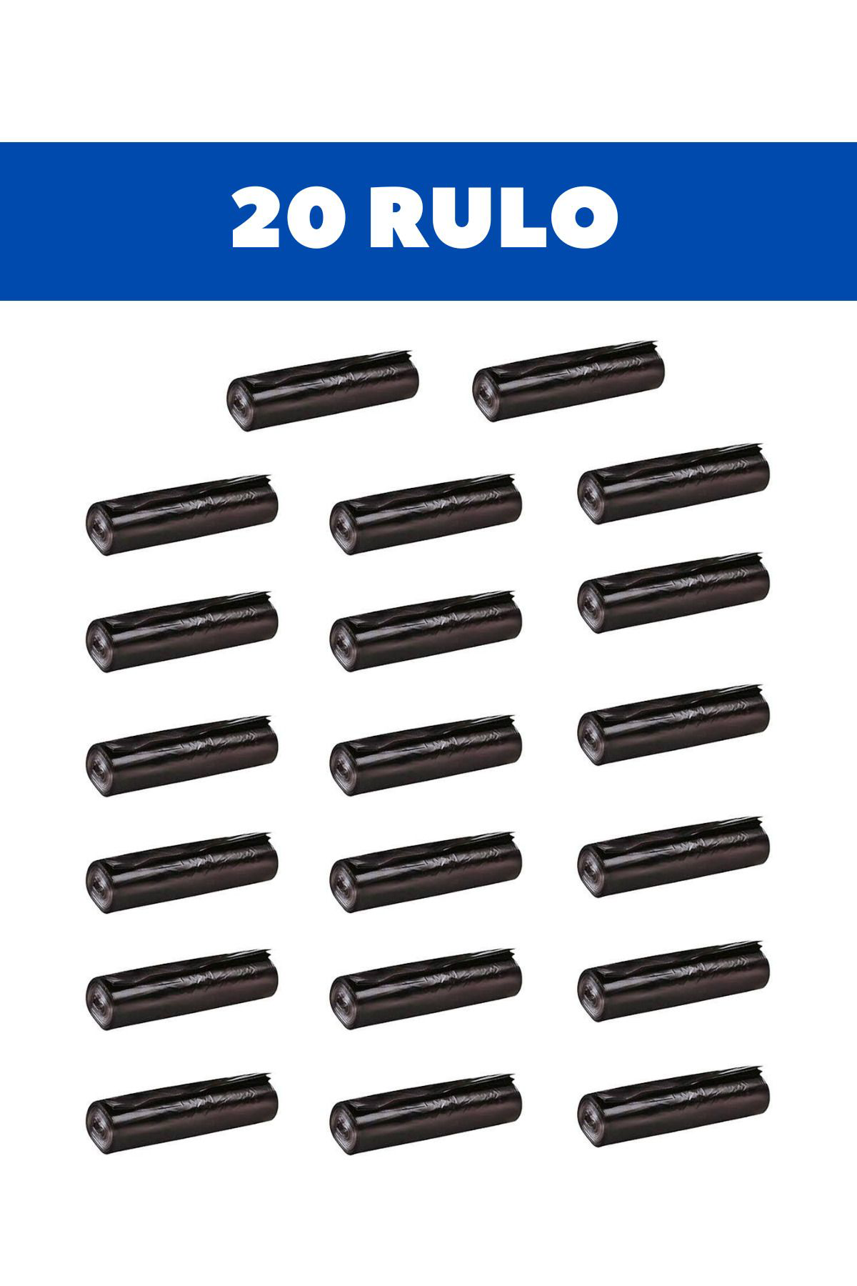 Otel Bukleti Çöp Torbası Jumbo Boy 10'Lu 20 Rulo 300 Gram Kalın 80 X 110 Çöp P