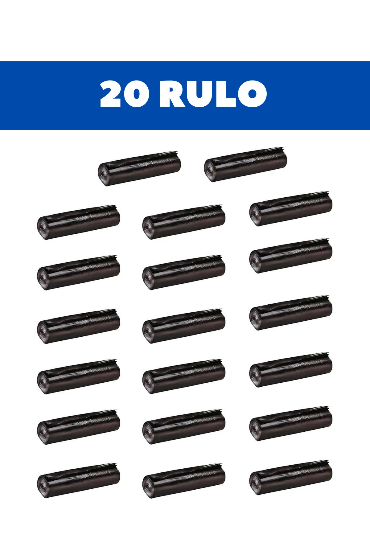 Çöp Torbası Jumbo Boy 10'lu 20 Rulo 300 Gram Kalın 80 x 110 Çöp P