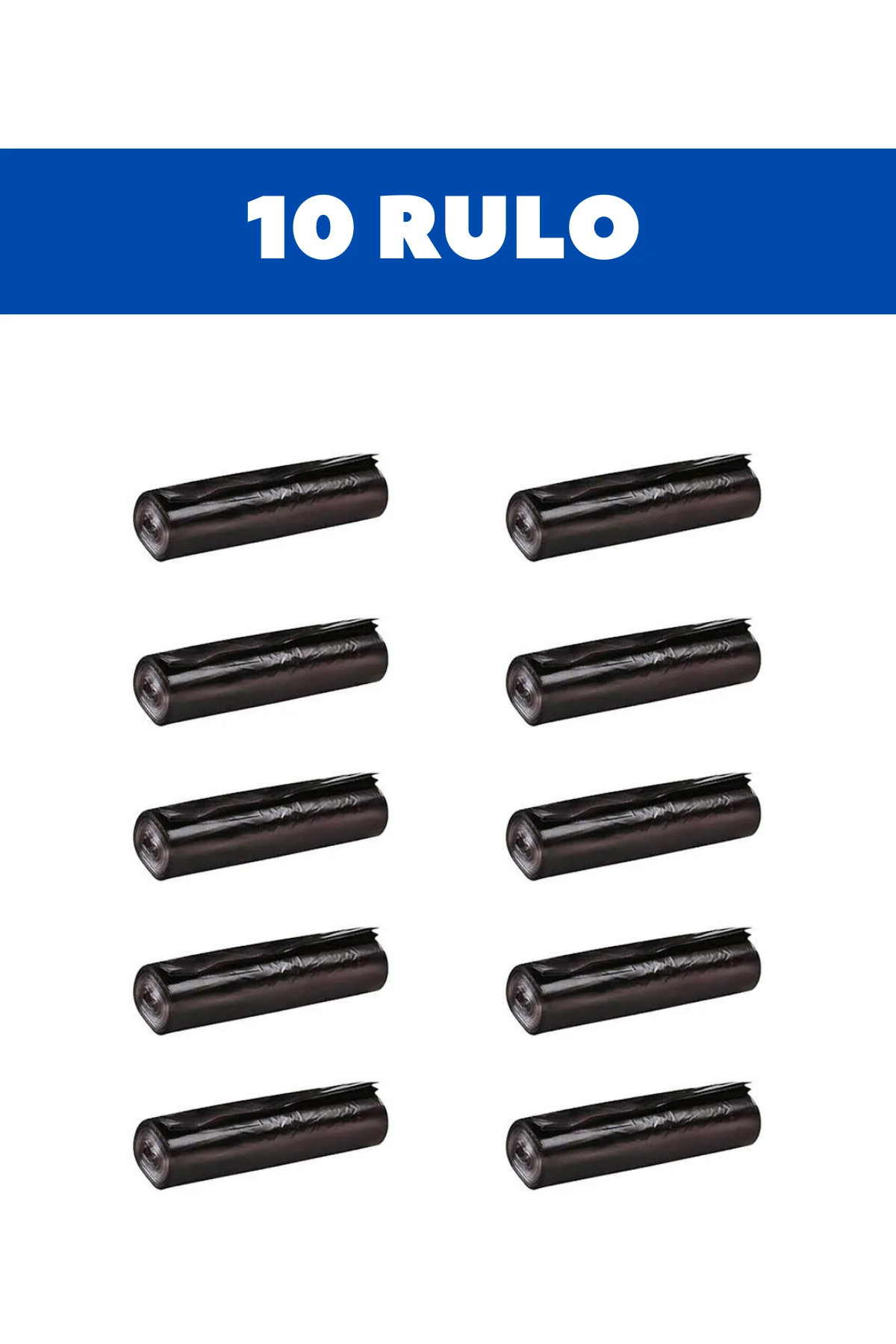 Çöp Torbası Jumbo Boy 10'lu 10 Rulo 300 Gram Kalın 80 x 110 Çöp P