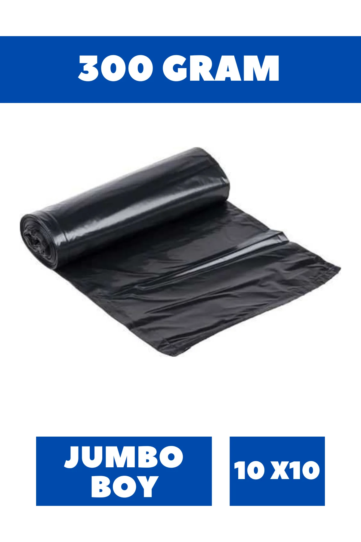 Çöp Torbası Jumbo Boy 10'lu 10 Rulo 300 Gram Kalın 80 x 110 Çöp P