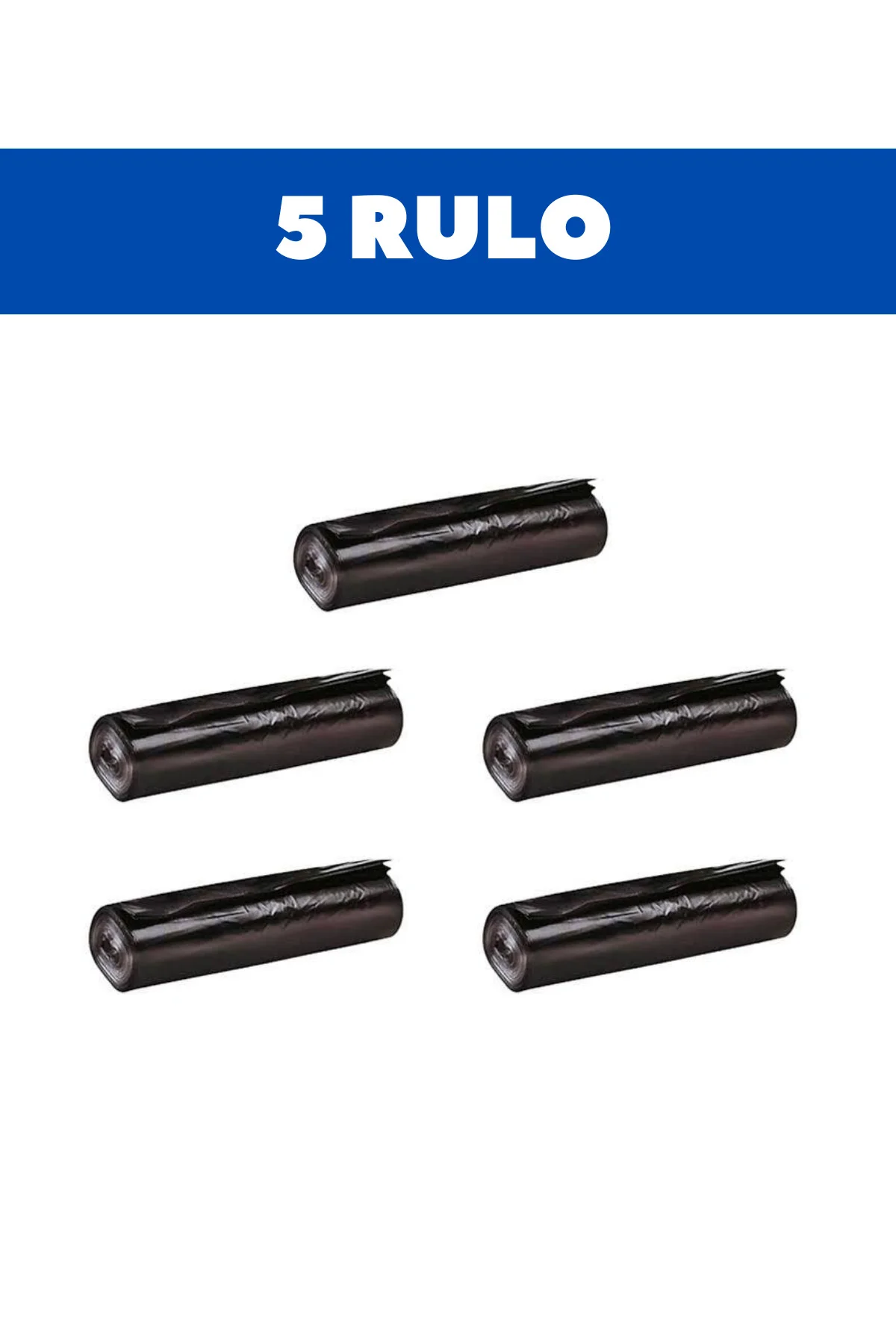 Çöp Torbası Jumbo Boy 10'lu 5 Rulo 300 Gram Kalın 80 x 110 Çöp Po