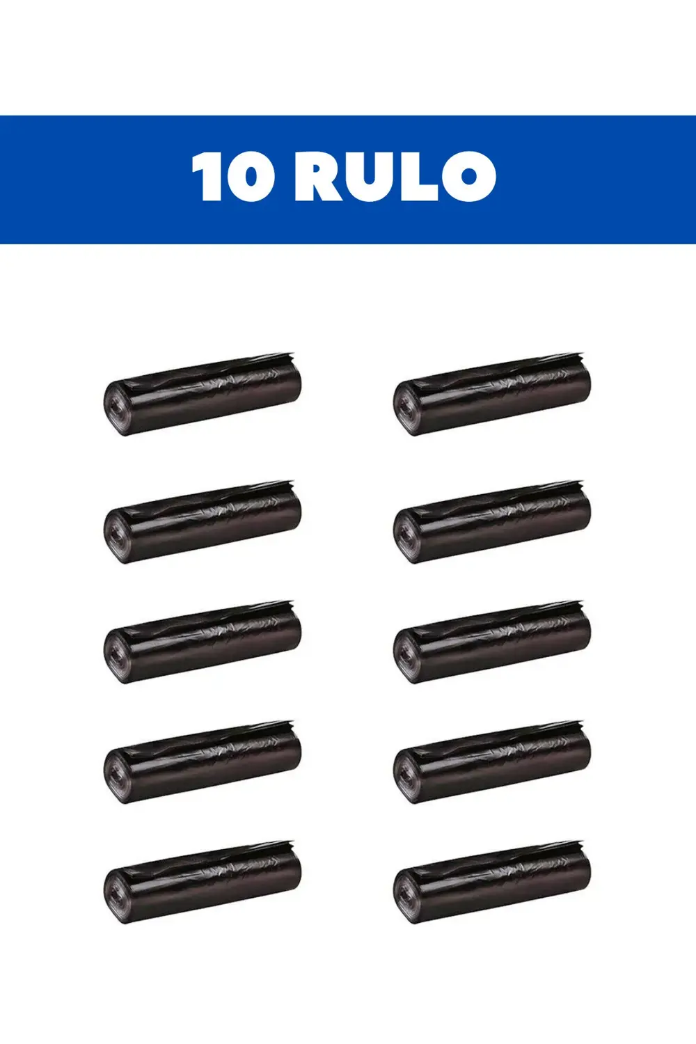 Çöp Torbası Jumbo Boy 10'lu 10 Rulo 300 Gram Kalın 80 x 110 Çöp P