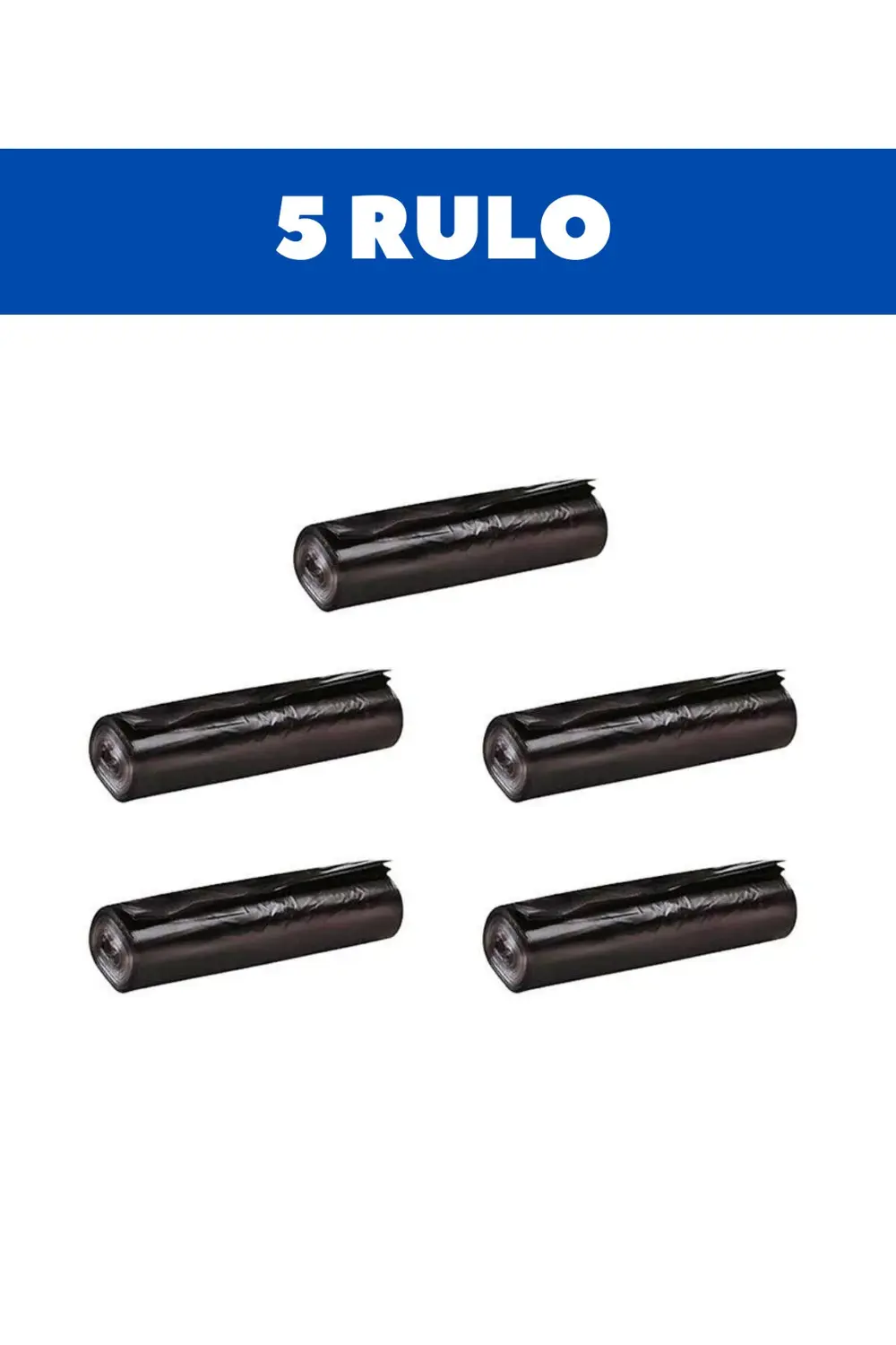 Çöp Torbası Jumbo Boy 10'lu 5 Rulo 300 Gram Kalın 80 x 110 Çöp Po