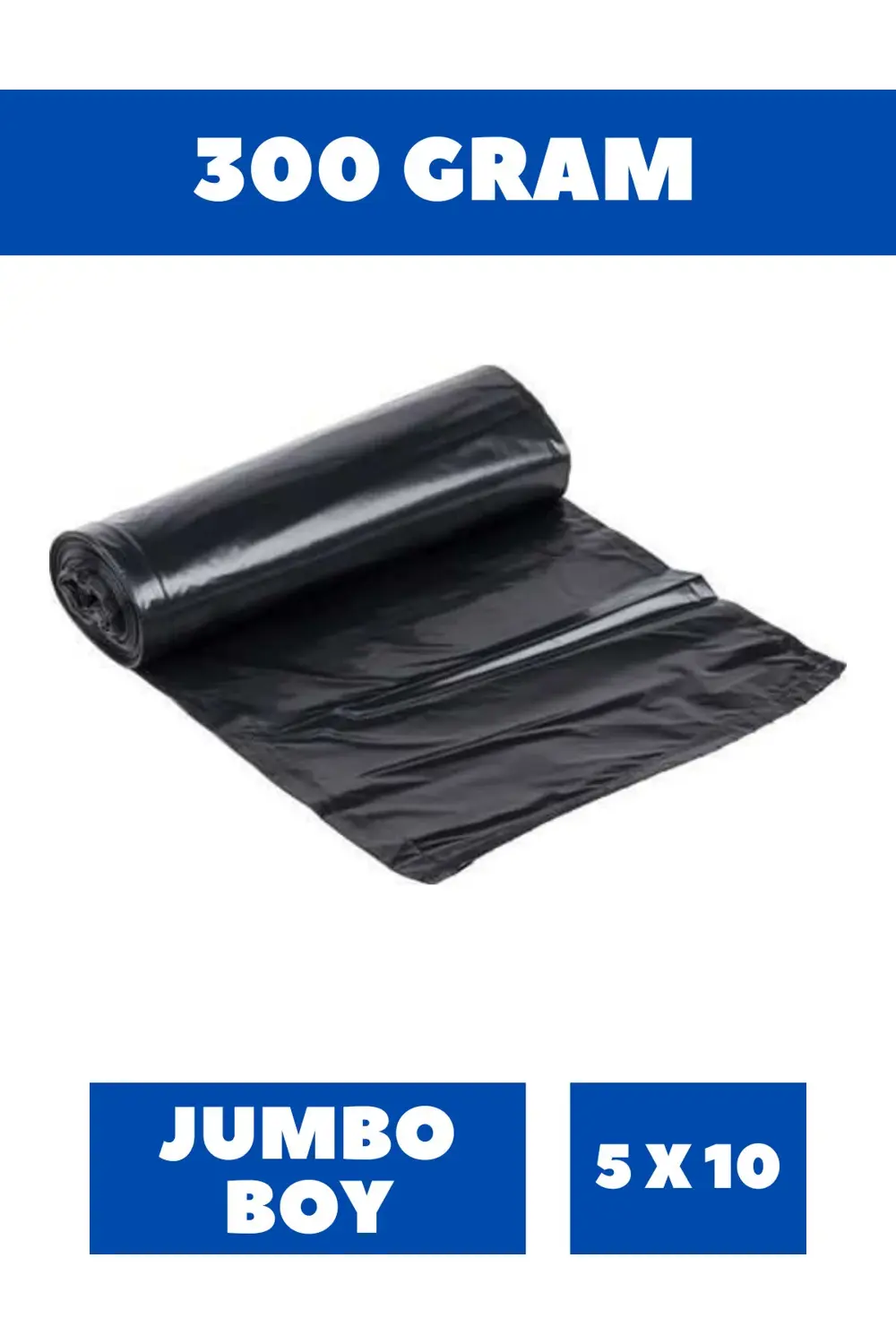 Çöp Torbası Jumbo Boy 10'lu 5 Rulo 300 Gram Kalın 80 x 110 Çöp Po