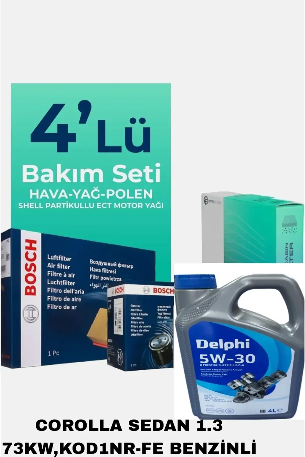 CORALLA SEDAN 1.3 KW73 BENZ 2013-2018+DELPHİ 5W30 4LT2025