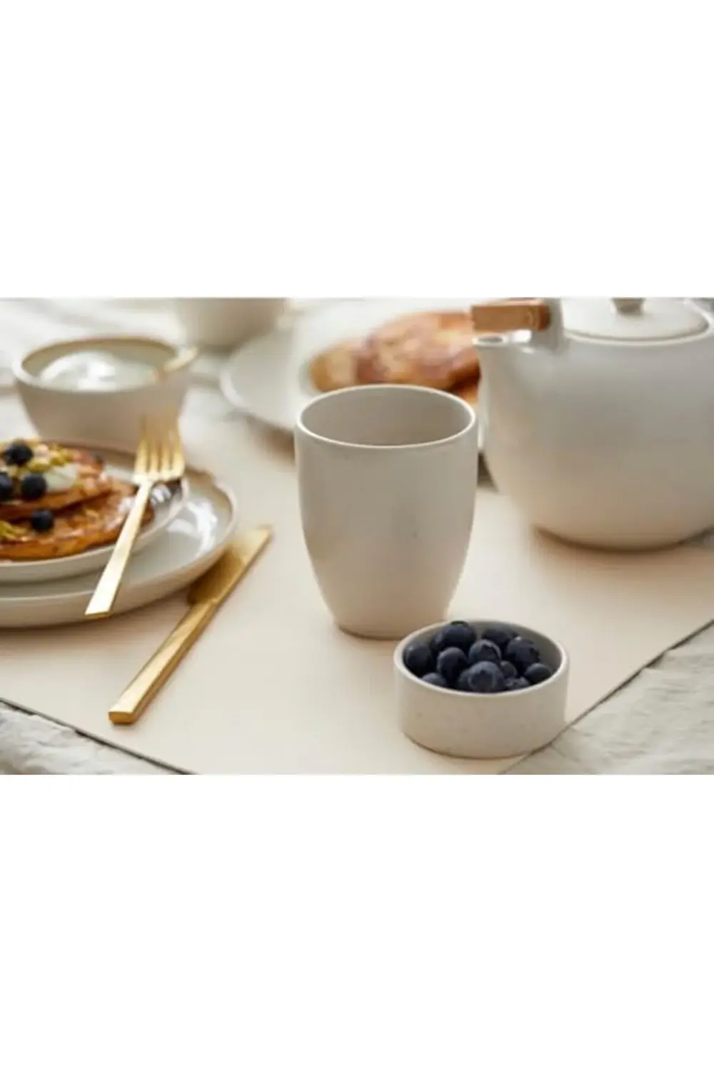 Çorba kasesi, toprak çorba kasesi, 18 cm çapında, krem/krem 11782