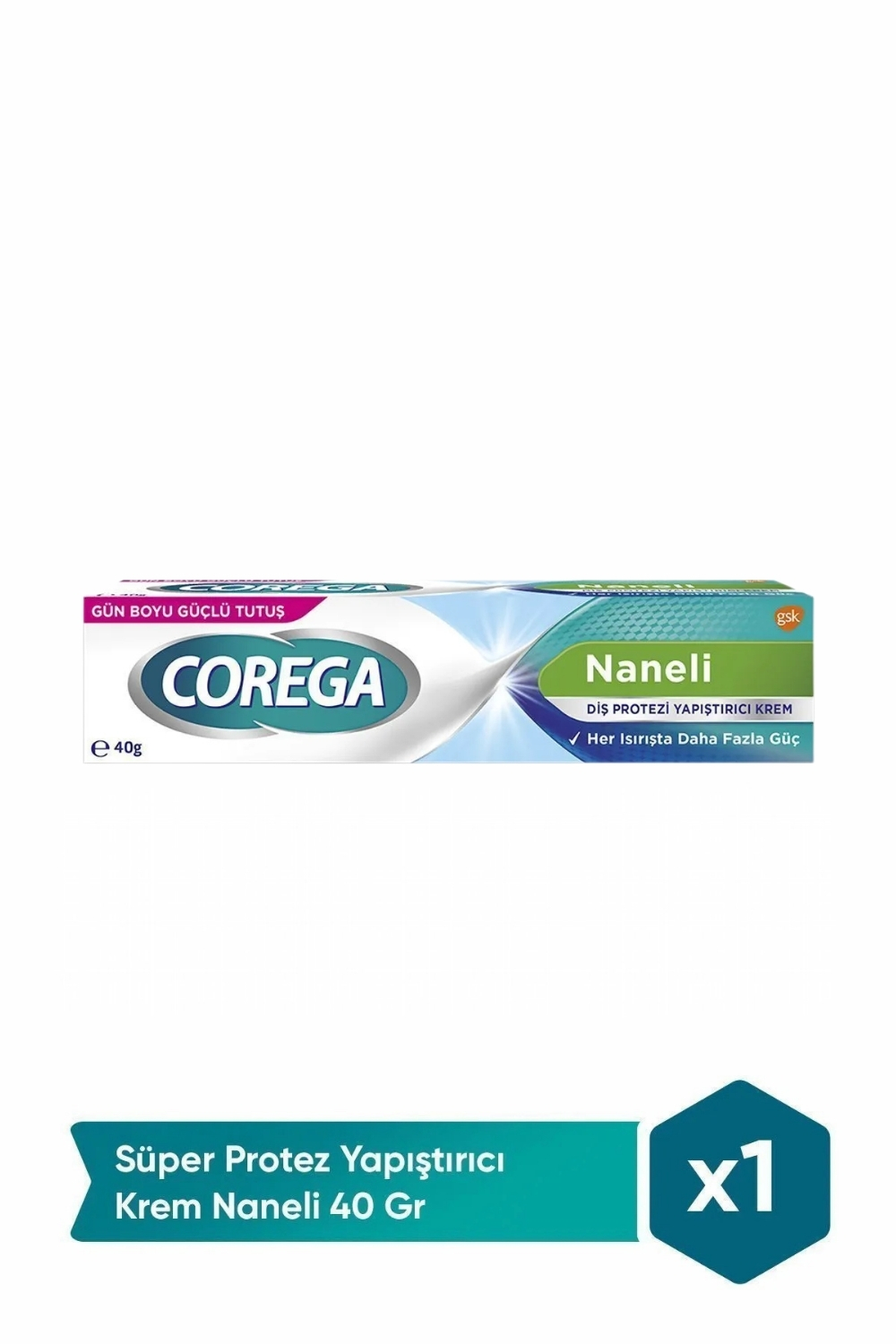 Corega  Süper Protez Yapiştirici Krem Naneli 40Gr