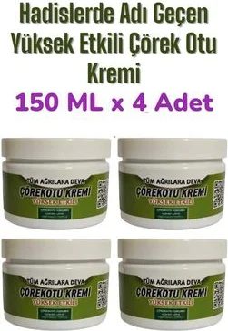 Çörek Otu Kremi 150 ml - Ağrılarınız İçin Yüksek Etkili Yeni Formül x 4 Adet