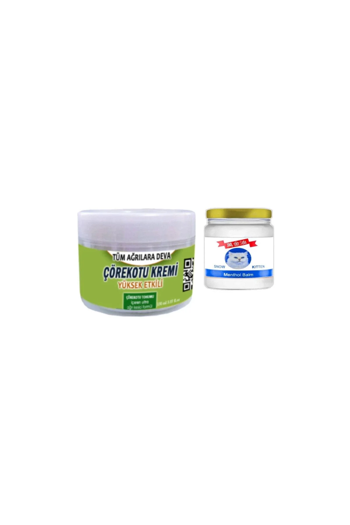 Çörek Otu Kremi 150 ml Rahatlatıcı Krem + Snow Kitten 50 ml Menthol Balm | Doğal Rahatlama