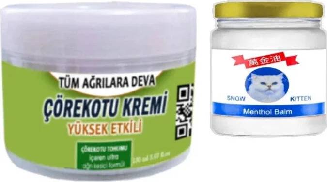Çörek Otu Kremi 150 ml + Snow Kitten 50 ml Menthol Balm – Cilt Bakım Seti