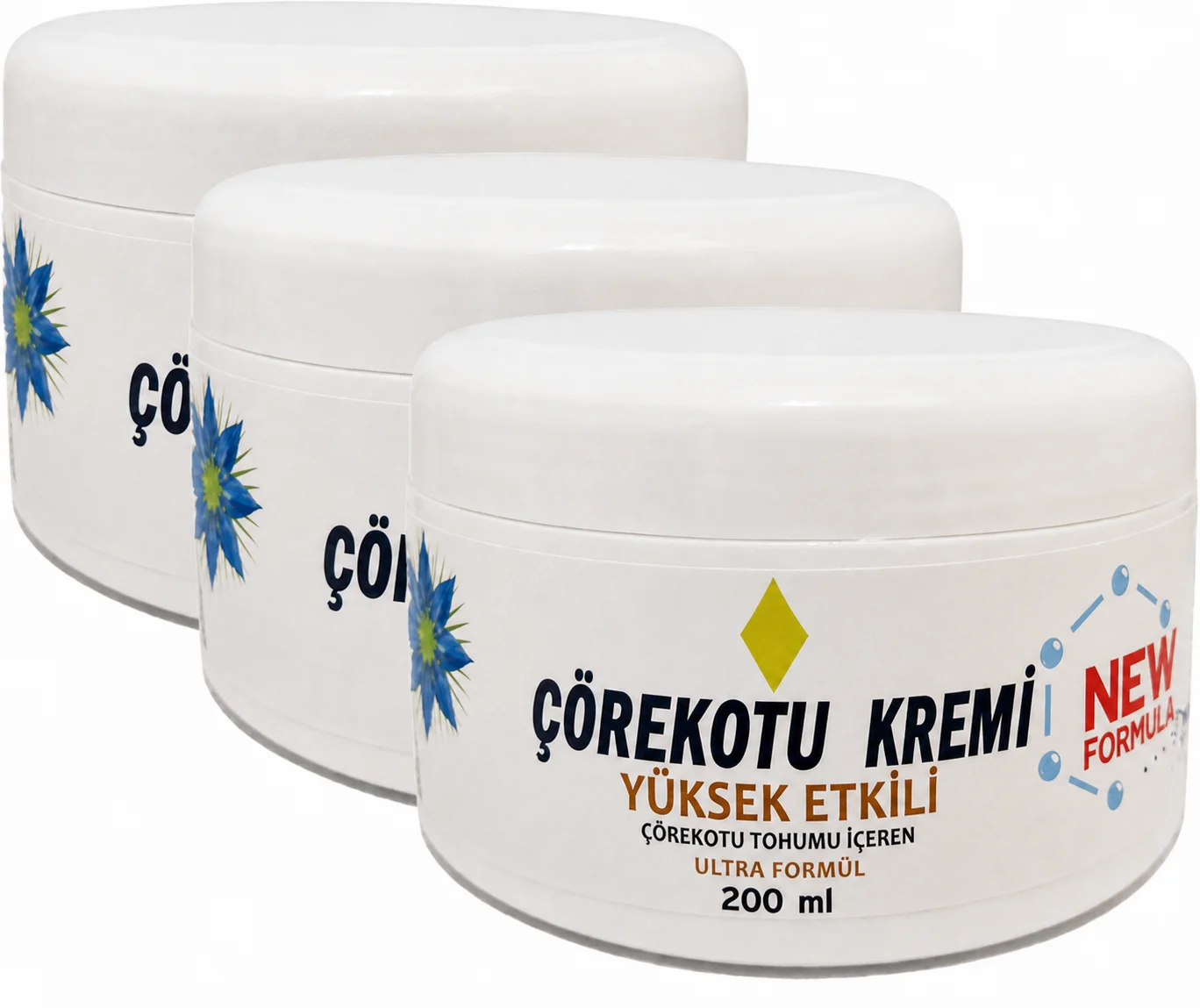 Çörek Otu Kremi - Ağrı Kesici Vücut Bakım Kremi 200 ml / 3 Adet