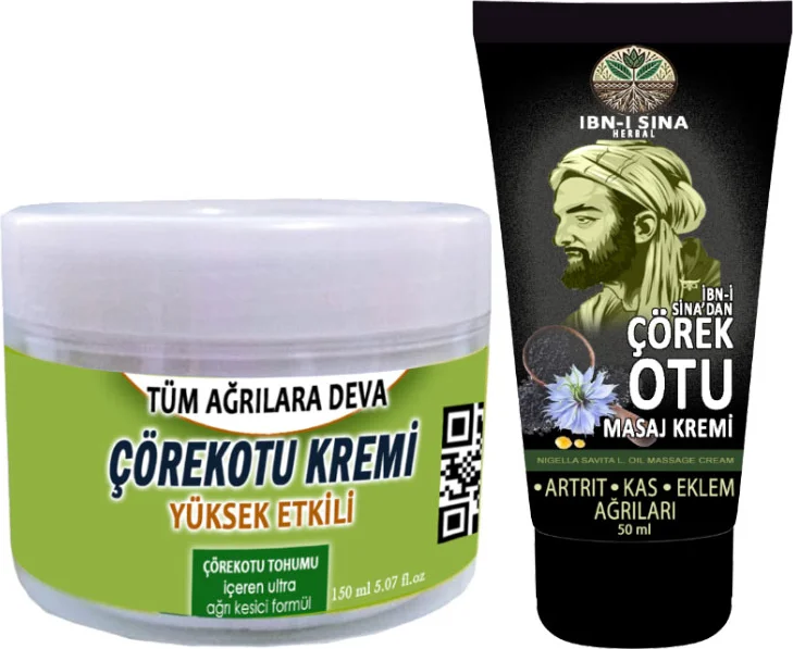 Çörek Otu Kremi Büyük Boy 150 ml + Ibn-I Sina Çörek Otu Kremi 50 ml - Doğal Cilt Bakımı