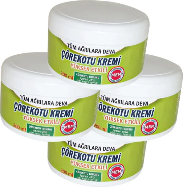 Çörek Otu Kremi - Doğal Cilt Bakımı ve Nemlendirme (4'lü Paket, 200 ml)